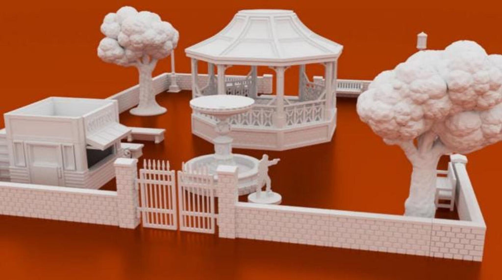 Urban Small Park – Corvus Games Terrain