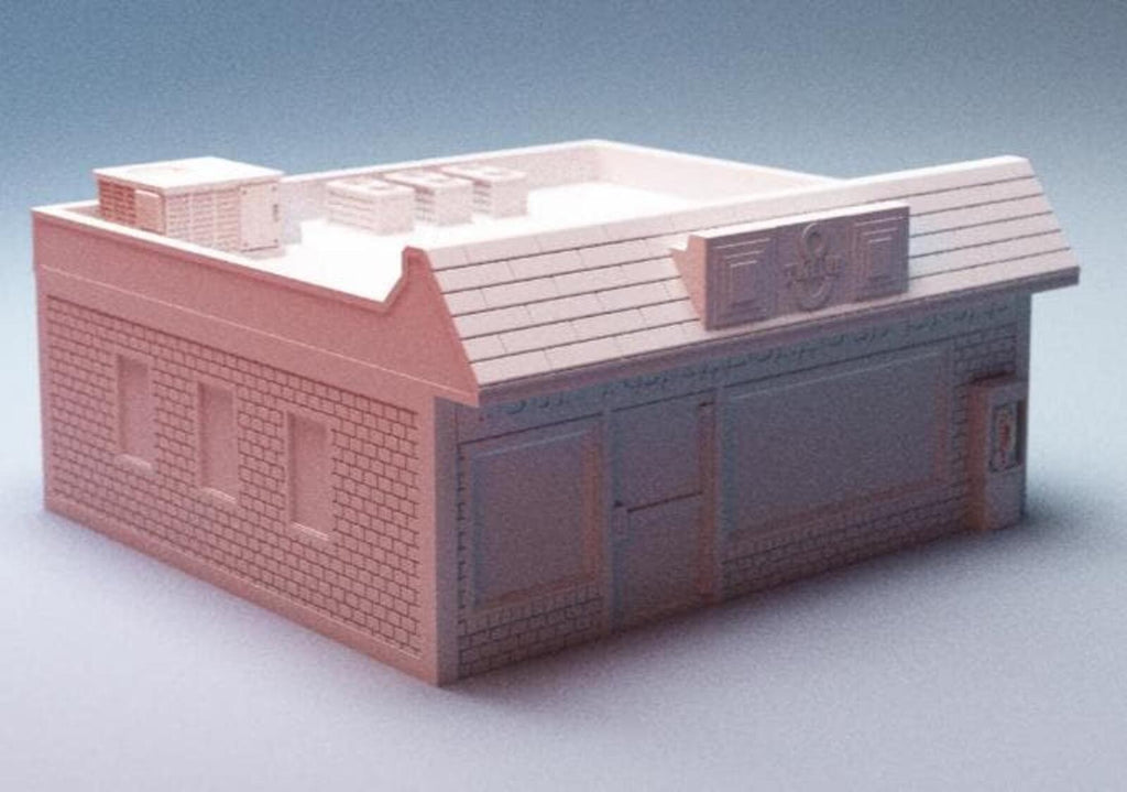 Urban Mini Mart Convenience Store – Modern City Building for MCP – Corvus Games Terrain