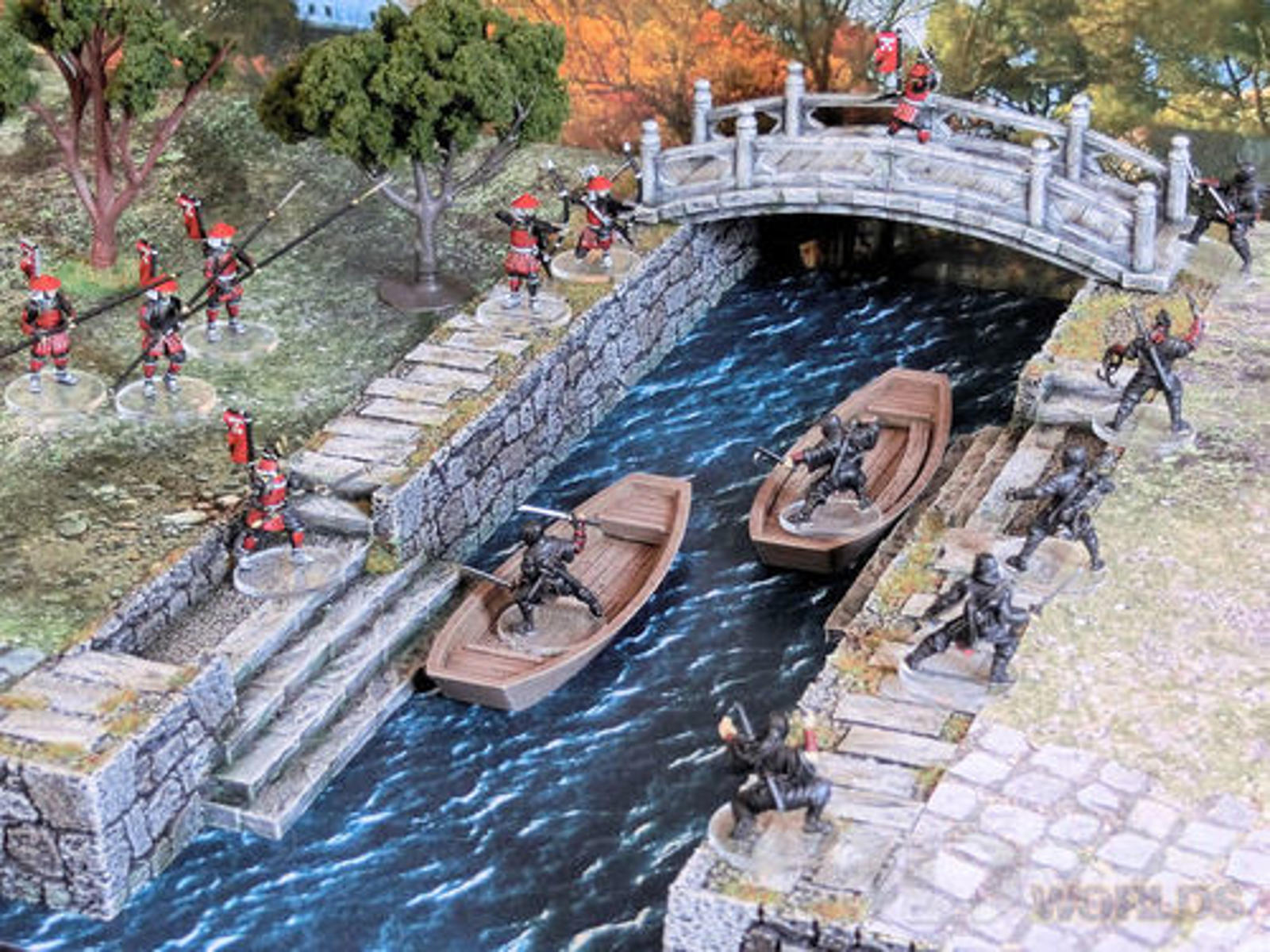Samurai Canal Set 28mm 3D printed Gaming terrain - 3D Alien Worlds