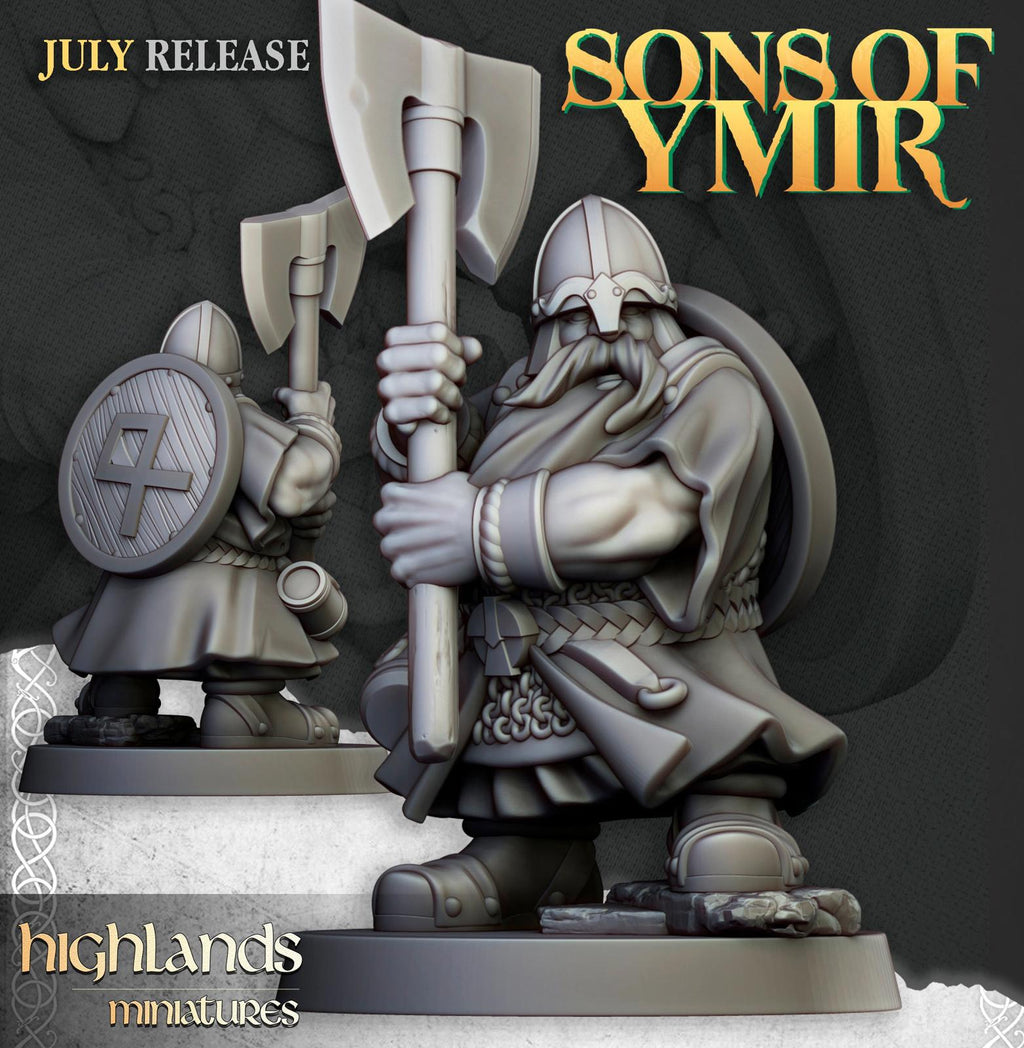 Dwarf Warriors with great weapons - Highlands Miniatures