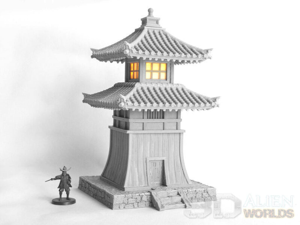 Samurai Lighthouse 28mm 3D printed Gaming terrain - 3D Alien Worlds