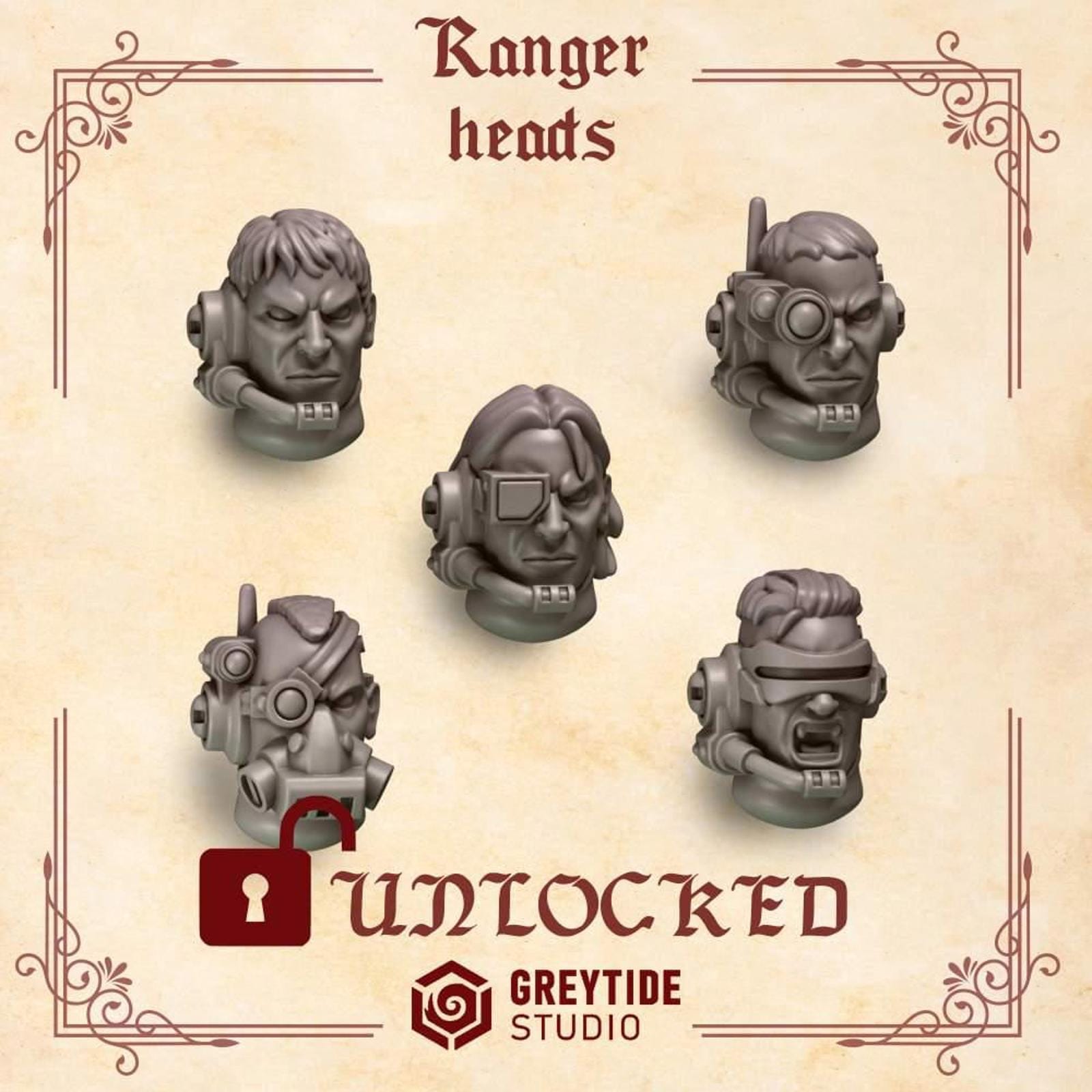 Crimson Lords Ranger Heads