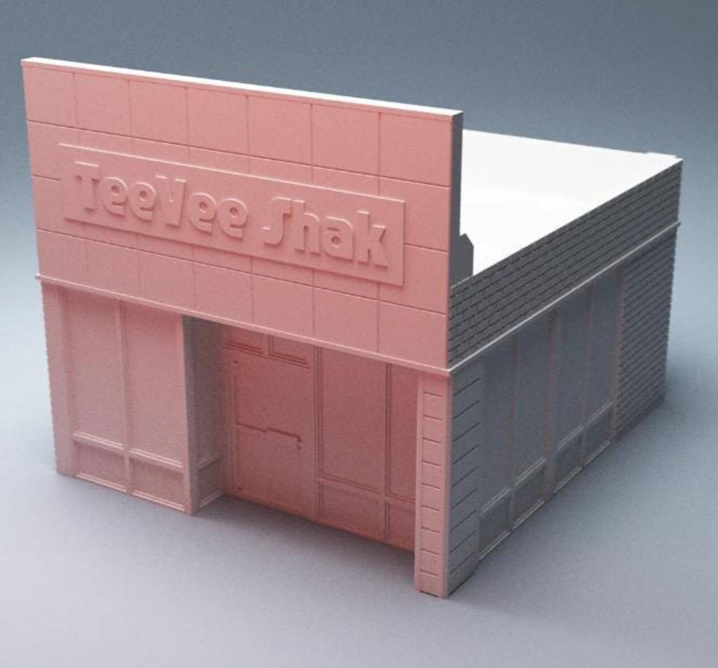 Urban TV Shack Building – Modern City Building for MCP – Corvus Games Terrain