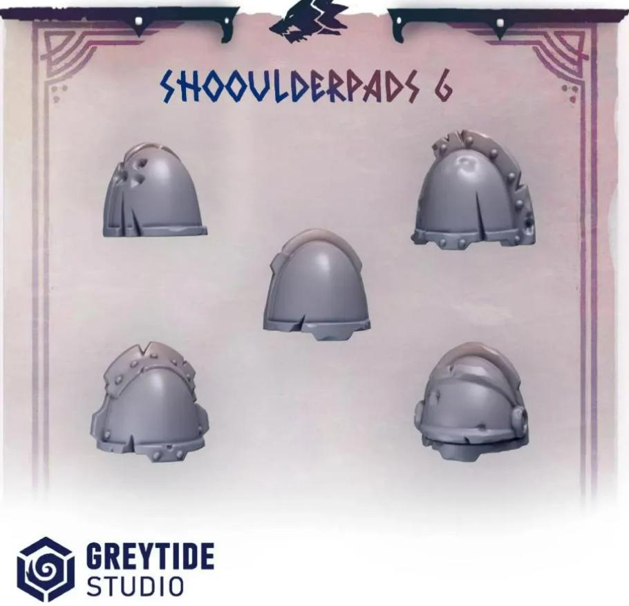 Primal Hounds Shoulder Pads 6 | Tabletop Miniature Wargaming Grim-Dark Sci-Fi