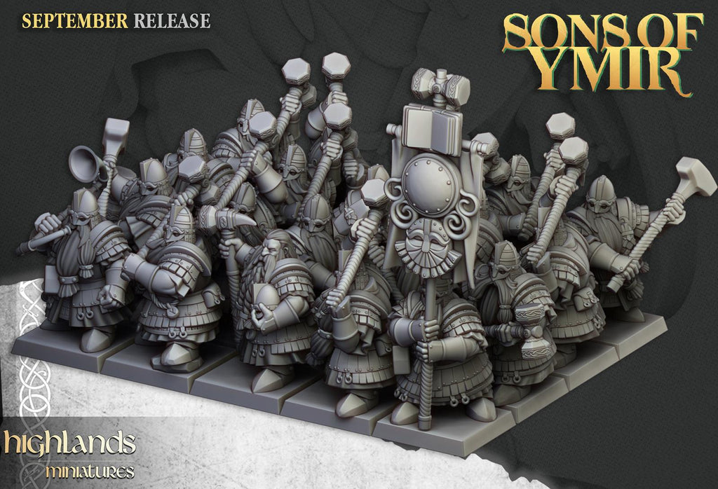 Kings guard dwarfs - Highlands Miniatures