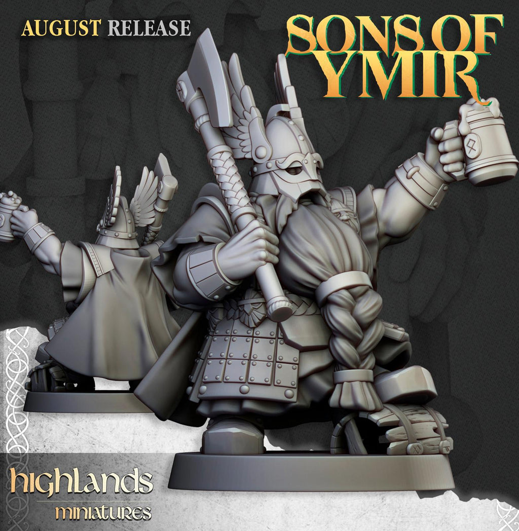 Dwarf Veterans with Two Handed Weapons - Highlands Miniatures