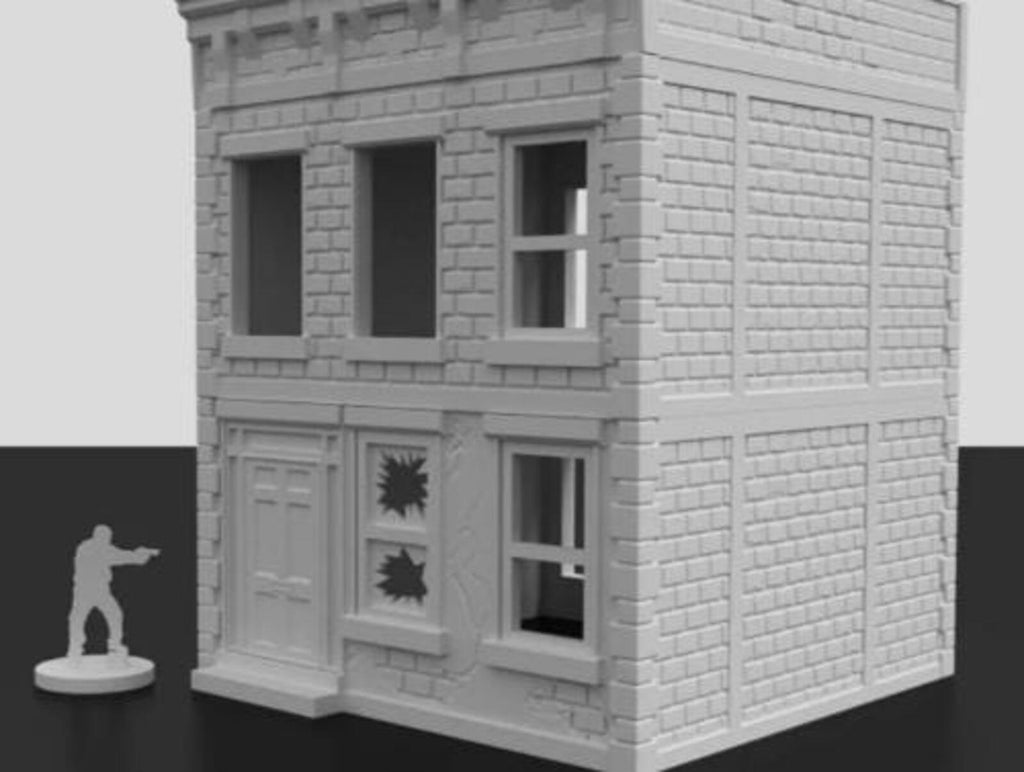Urban Apartment Building – Modern Terrain for MCP  – Corvus Games Terrain