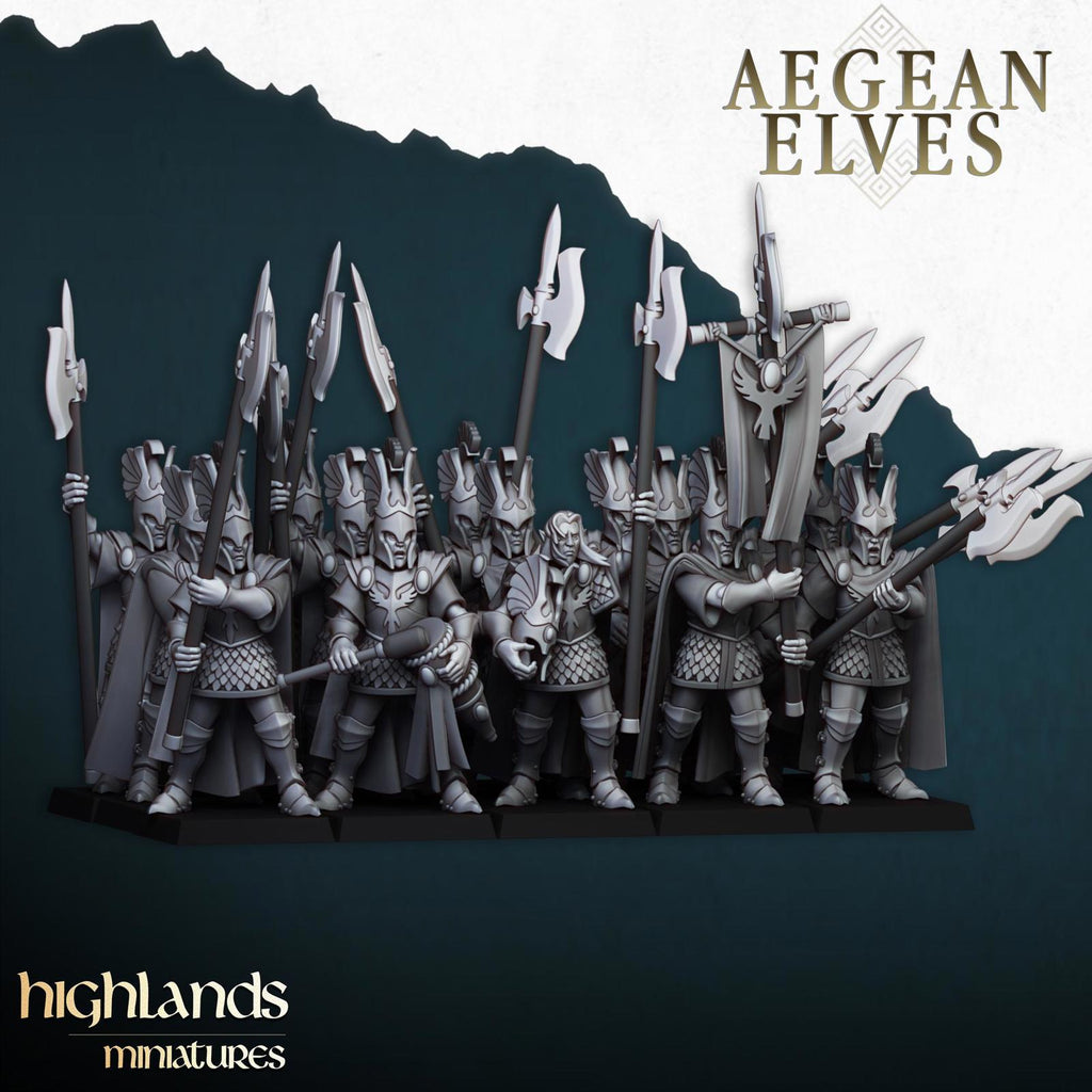 Aegean Elves Mycenean Guard - Highlands miniatures