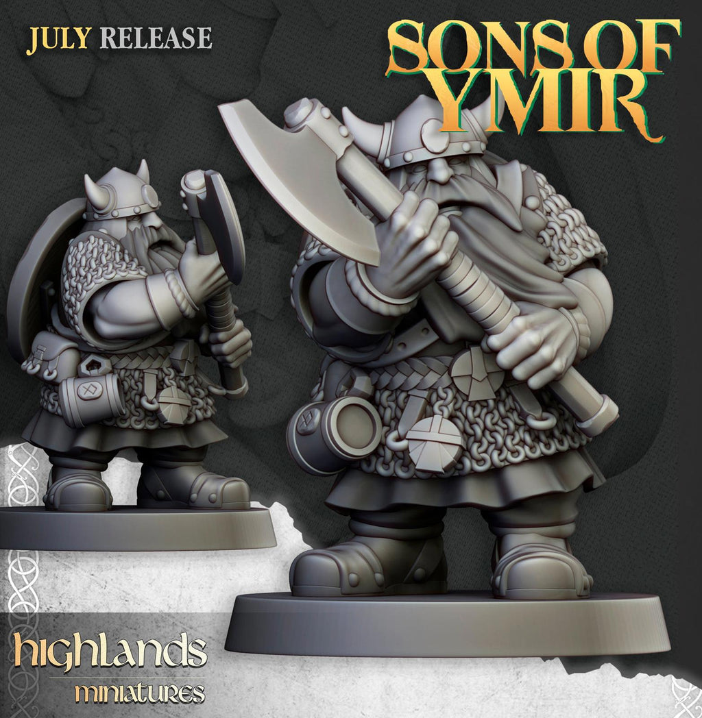 Dwarf Warriors with great weapons - Highlands Miniatures