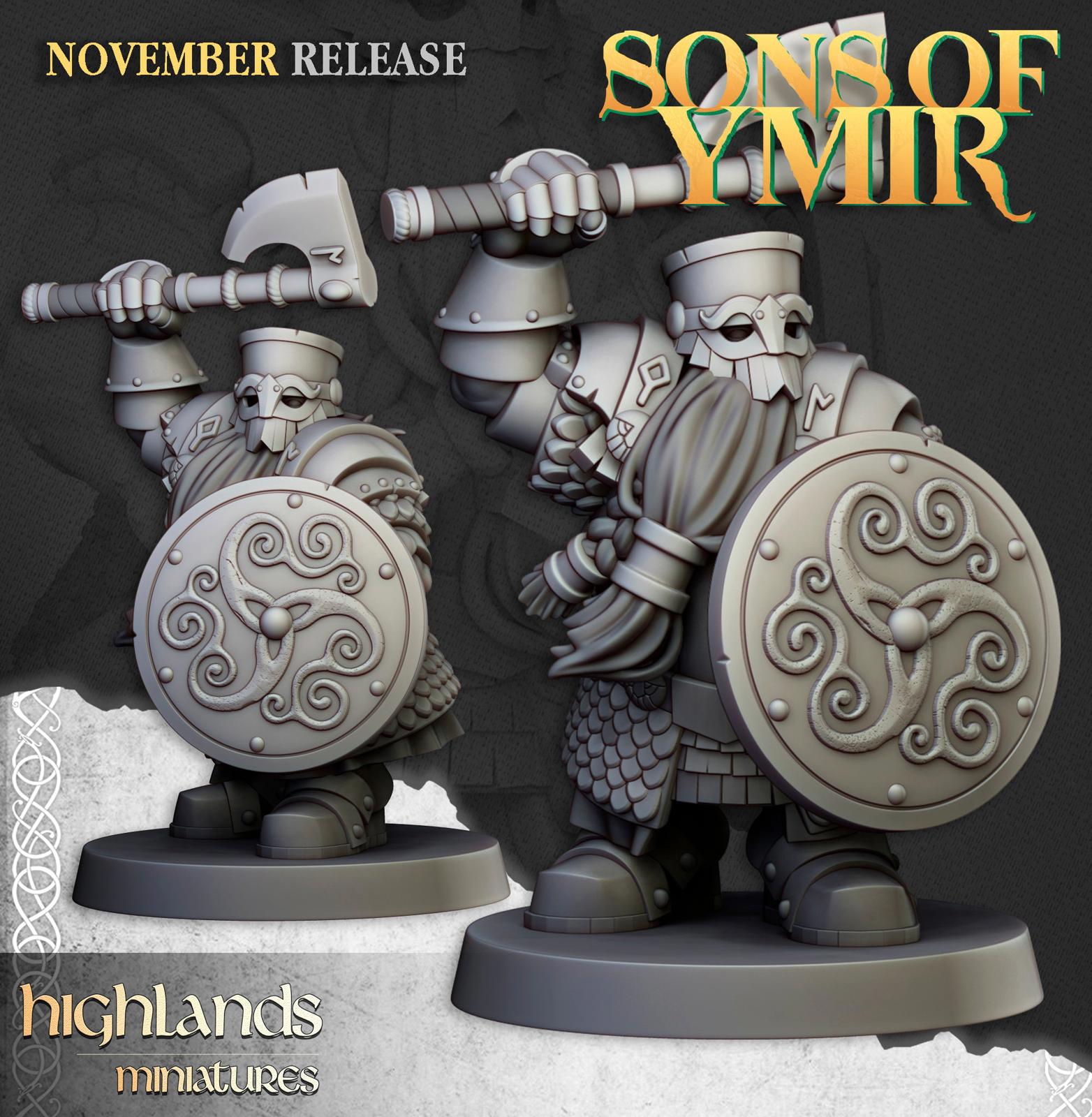 Dwarf Huscarls - Highlands Miniatures