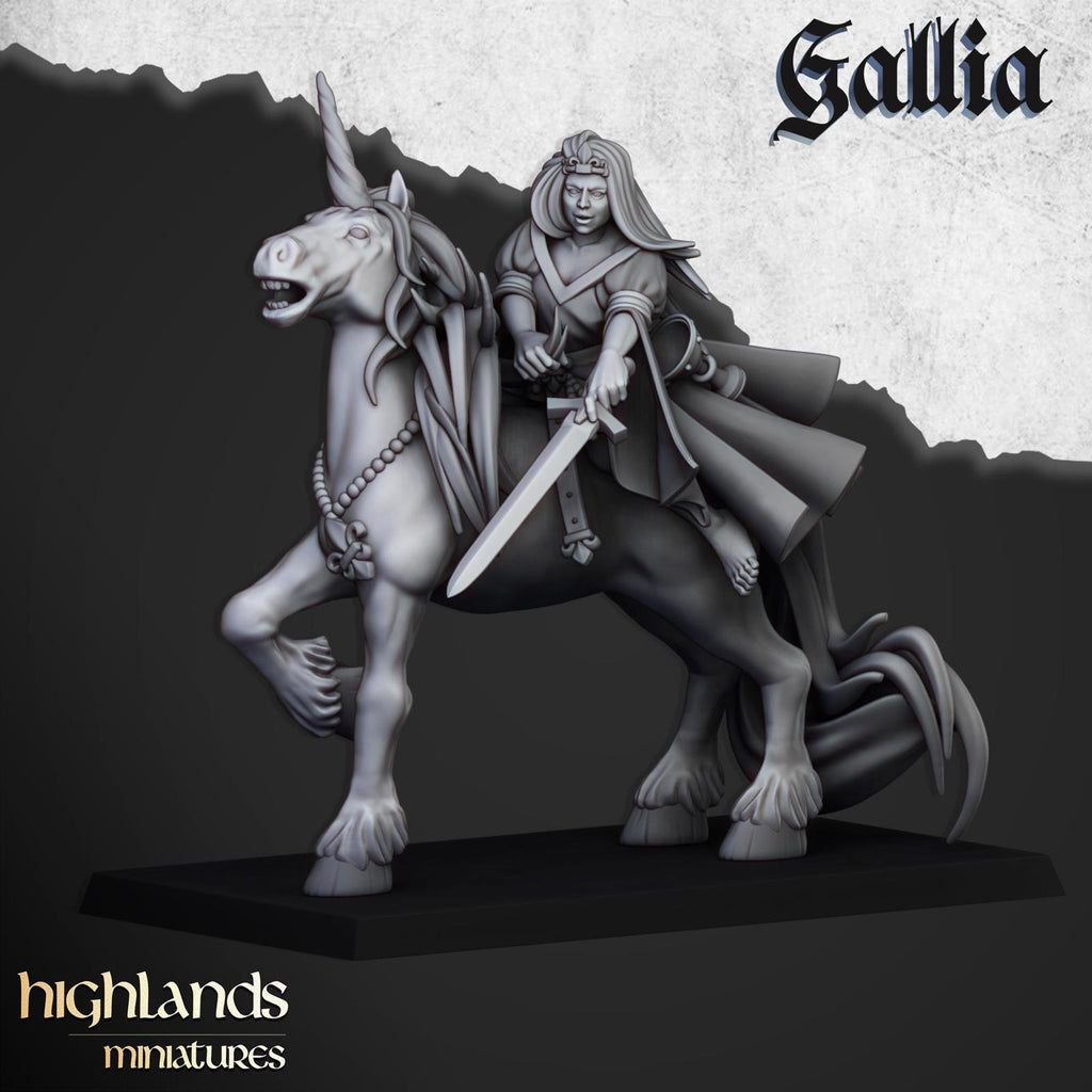 Lady of Gallia & Unicorn | Highlands Miniatures