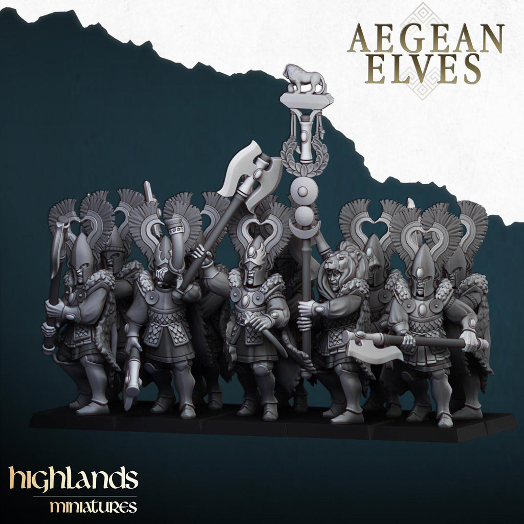 Aegean Elves Nemean Lions - Highland miniatures