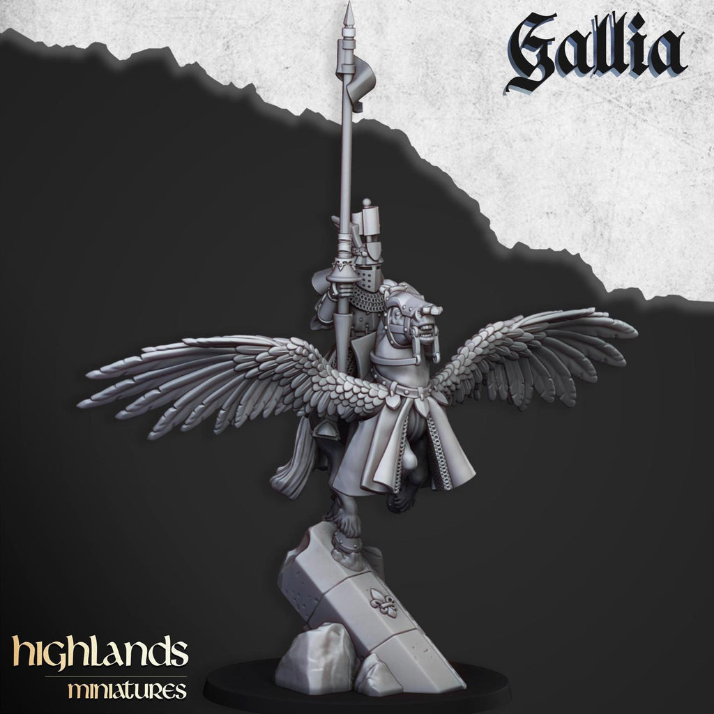 Gallia Knights on Pegasus | Highlands Miniatures