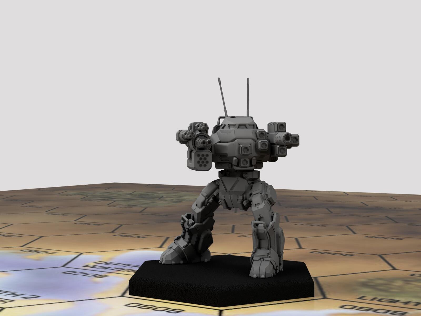Urbanmech UM-D4KK4 by Syllogy | American Mecha | Compatible with BT and other 6mm Tabletop Wargames