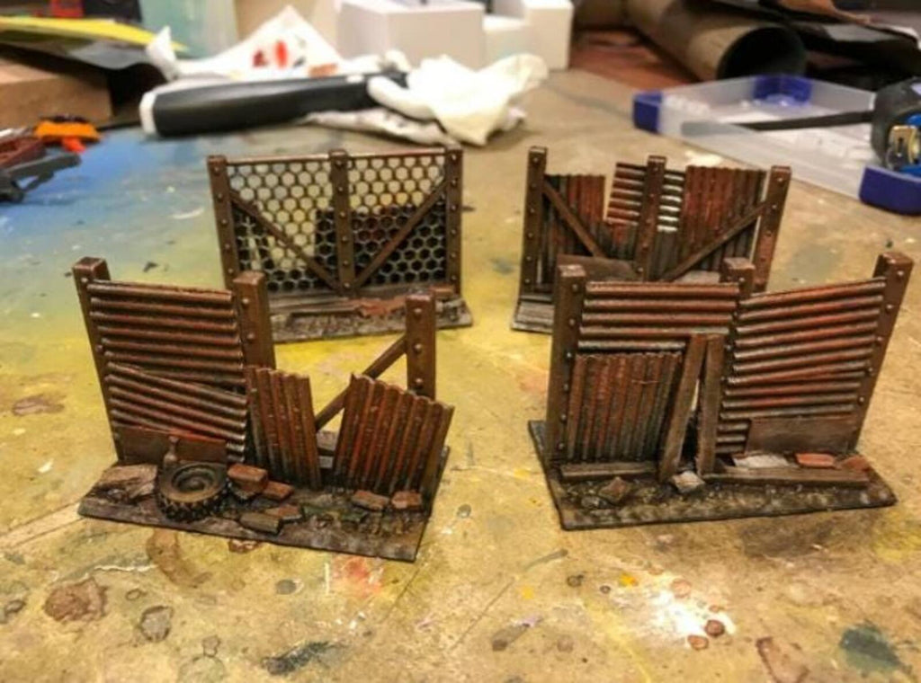 Urban Post Apoc Fence Barriers – Corvus Games Terrain