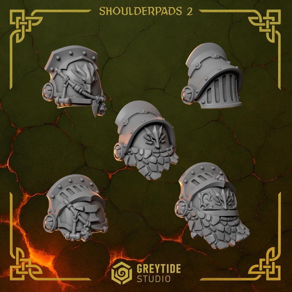 Greytide Studios-Anvil Wardens Upgrade Pack 2 TableTop Gaming D&D TTRPG Upgrade Bits For Miniatures