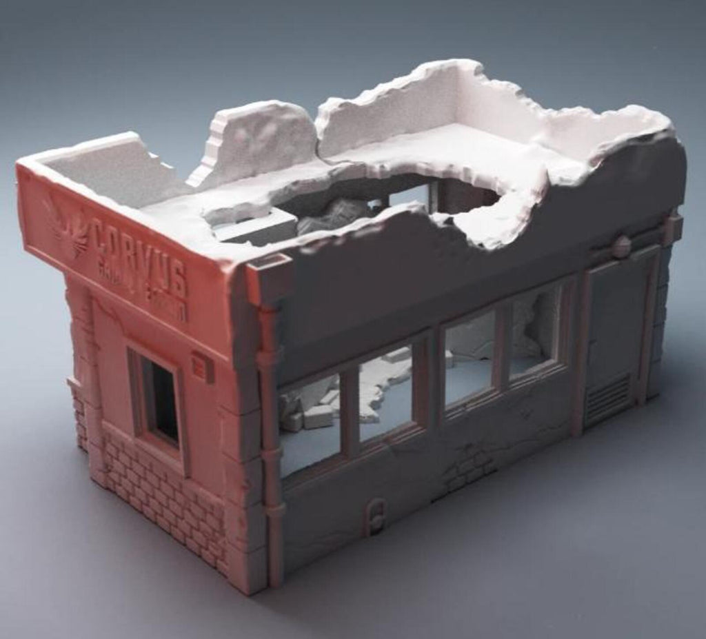 Urban Ruined Buildings Bundle – Modern City Building for MCP – Corvus Games Terrain
