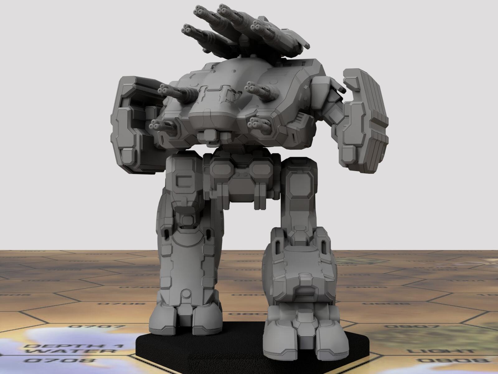 Stone Rhino Aksum (Behemoth) MWO-style by Syllogy | American Mecha | Compatible with BT and other 6mm wargames