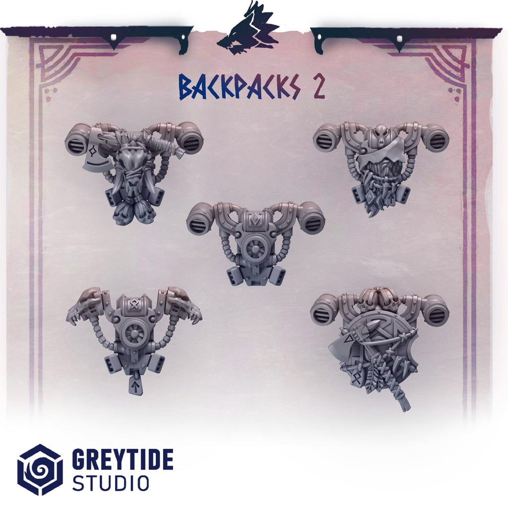 Primal Hounds Backpacks Set 2 | Tabletop Miniature Wargaming Grim-Dark Sci-Fi