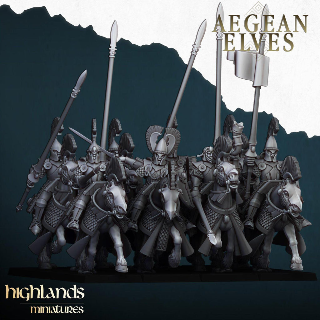 Aegean Elf Knights with Lances - Highlands Miniatures