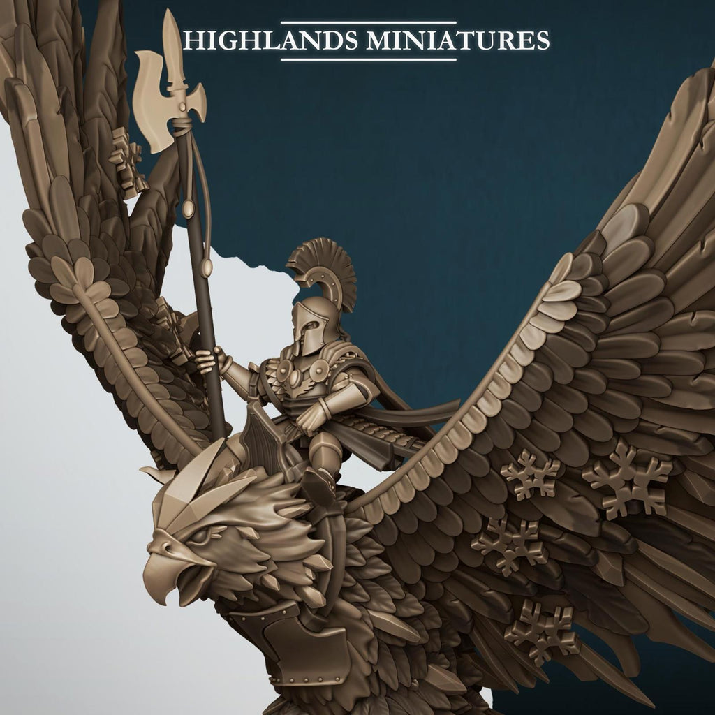 Aegean Lord on Phoenix (fire or ice) - Highlands Miniatures