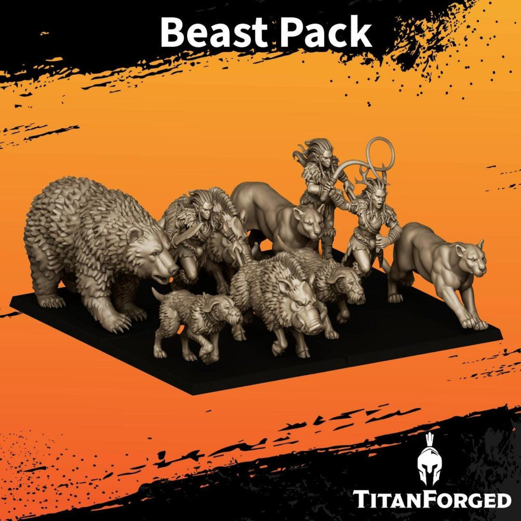 Feral Elf beast pack  - Highlands Miniatures