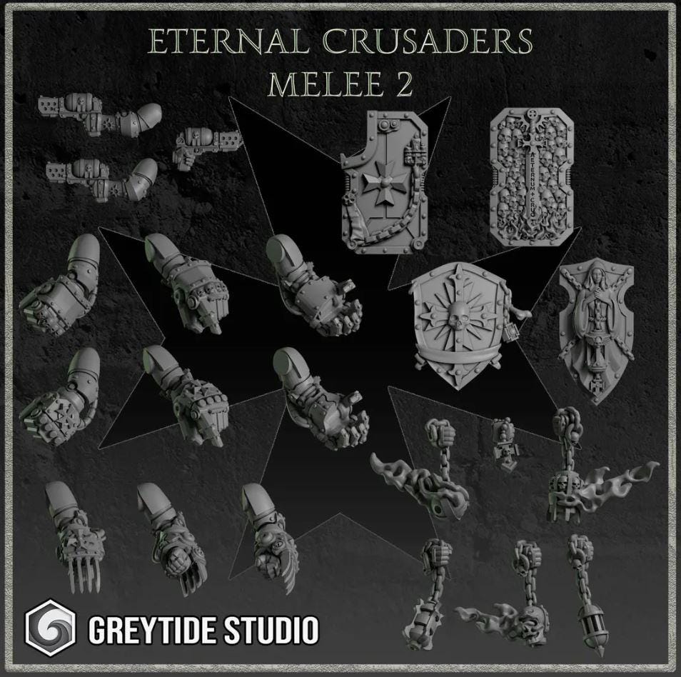 Eternal Crusaders Sword and Board GreyTide Studio | Tabletop Miniature Wargaming Grim-Dark Sci-Fi  Proxy