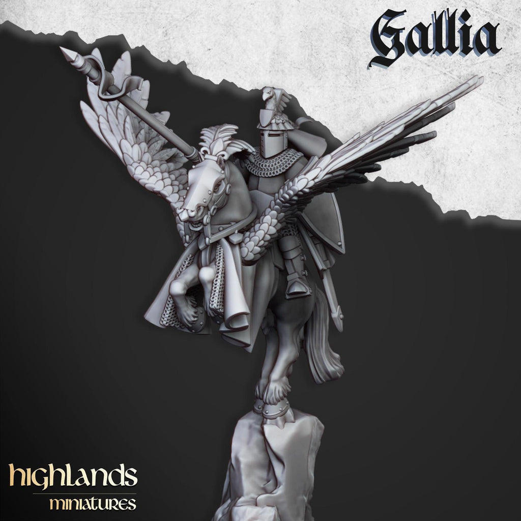 Gallia Knights on Pegasus | Highlands Miniatures