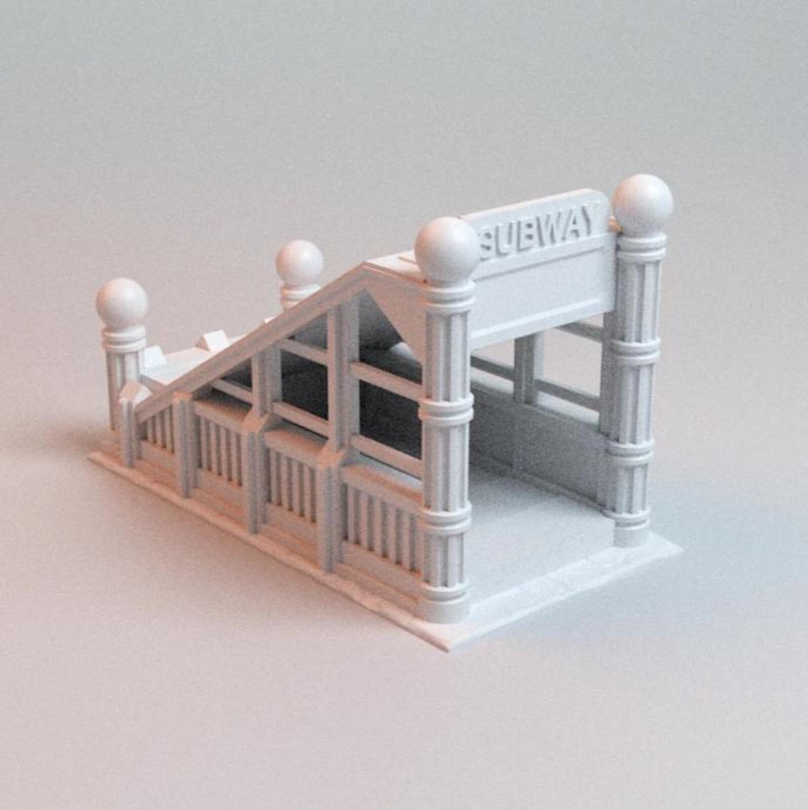 Urban Subway Entrance – Modern City Terrain for MCP  – Corvus Games Terrain
