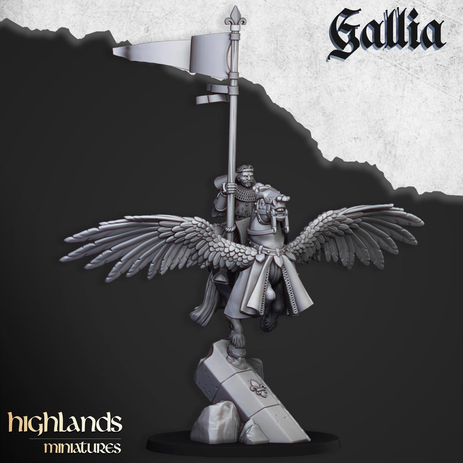 Gallia Knights on Pegasus | Highlands Miniatures