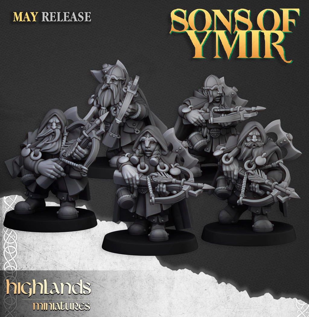 Dwarf Rangers - Highlands miniatures
