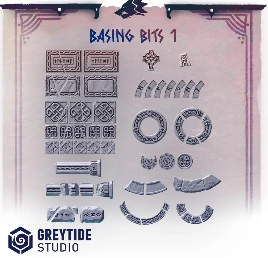 Primal Hounds Basing Bits 1 | RPG Tabletop Miniature Wargaming Grim-Dark Sci-Fi