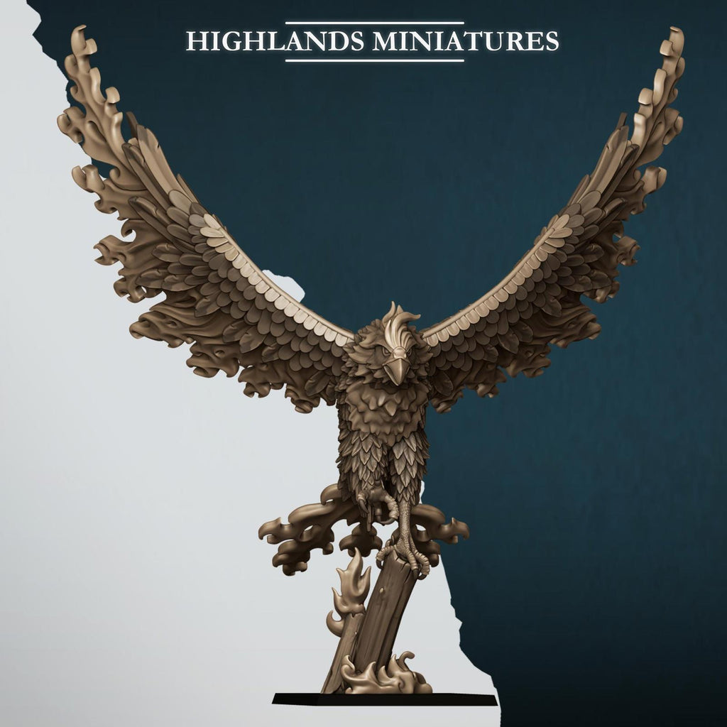 Aegean Lord on Phoenix (fire or ice) - Highlands Miniatures
