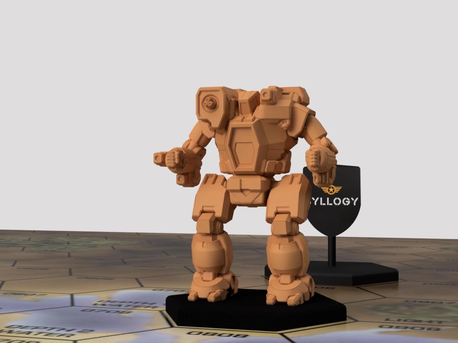 Hunchback IIC "Jack O' Lantern" | Special Variant by Syllogy | American Mecha | Compatible with BT and other 6mm Tabletop Wargames