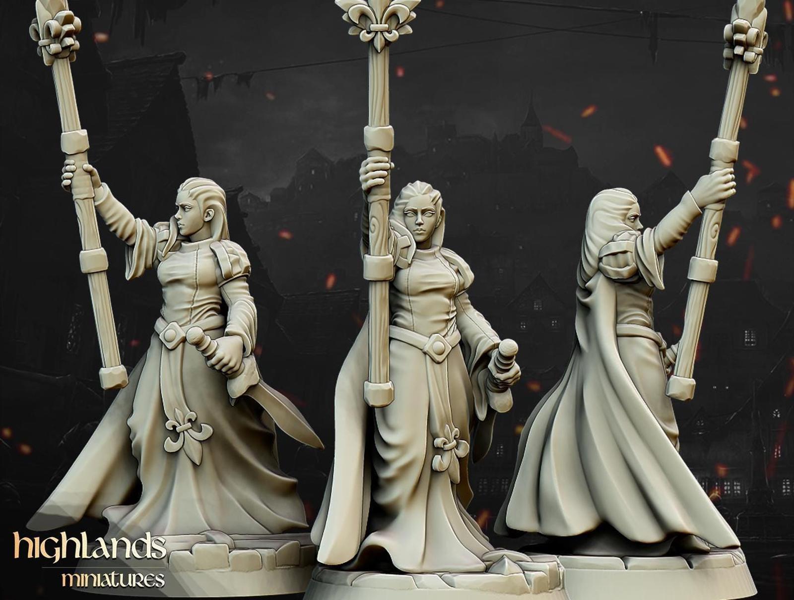Gallia Damsel of the lady foot and mounted ( old version ) | Highlands Miniatures