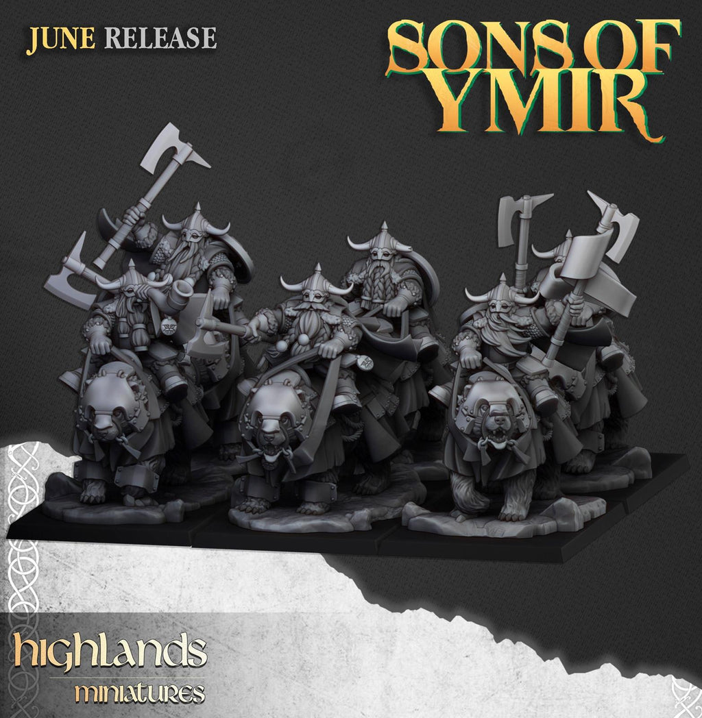 Dwarf Heavy Cavalry - Highlands Miniatures
