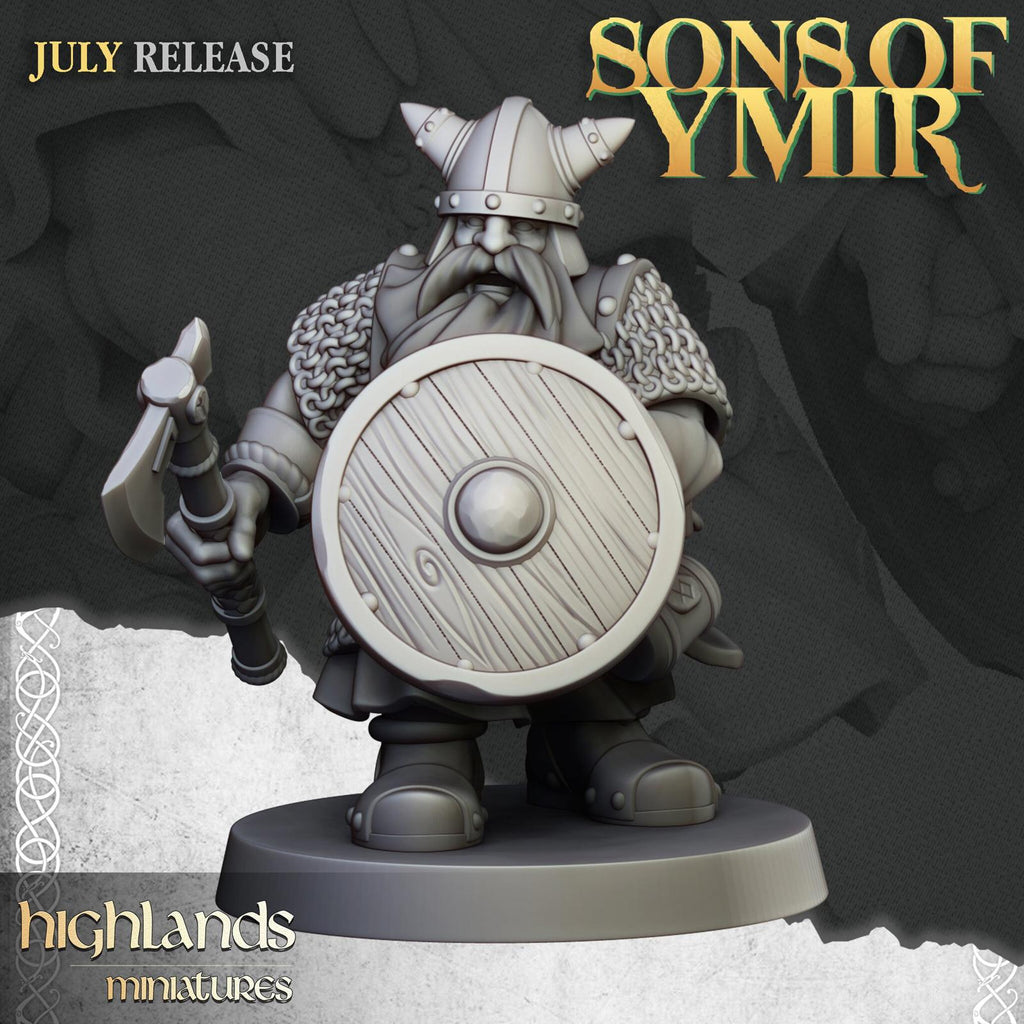 Dwarf Warriors with Shields - Highlands Miniatures