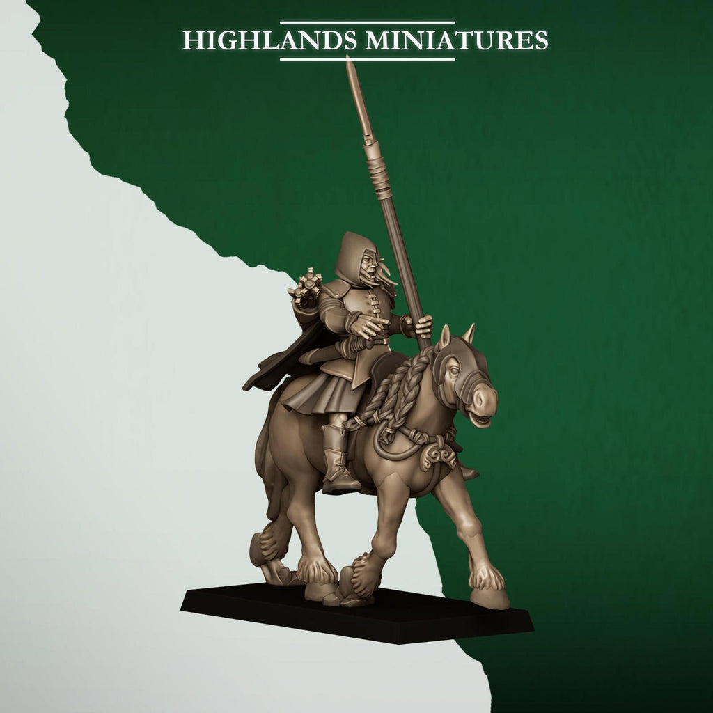 Mounted Feral Archers, Feral Elves - Highlands Miniatures