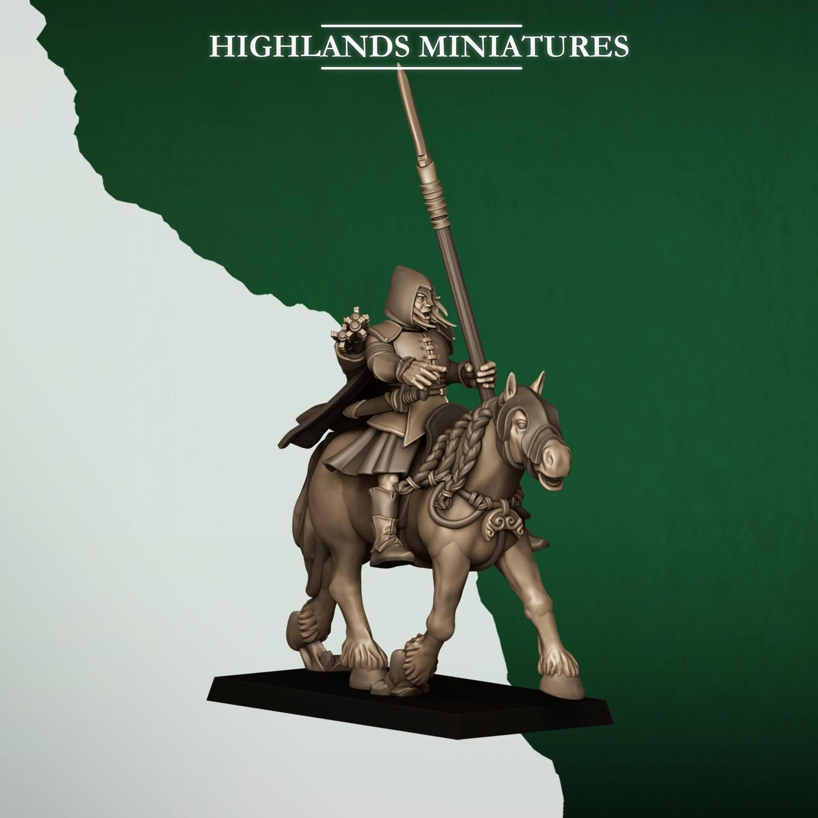 Mounted Feral Archers, Feral Elves - Highlands Miniatures