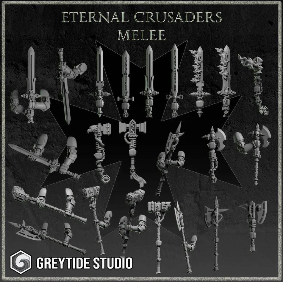 Eternal Crusaders Melee Set GreyTide Studio | Tabletop Miniature Wargaming Grim-Dark Sci-Fi  Proxy