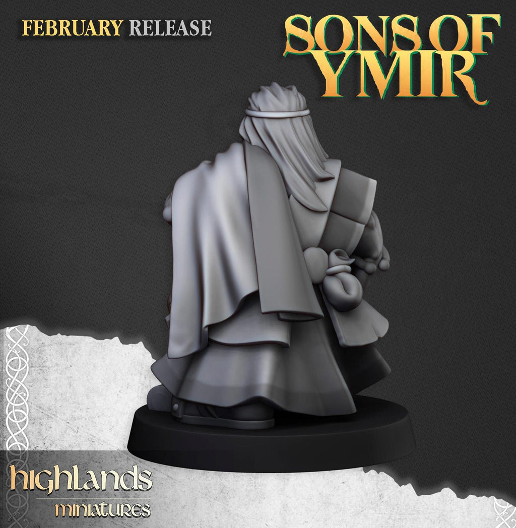Female Dwarf Runepriest - Highlands Miniatures