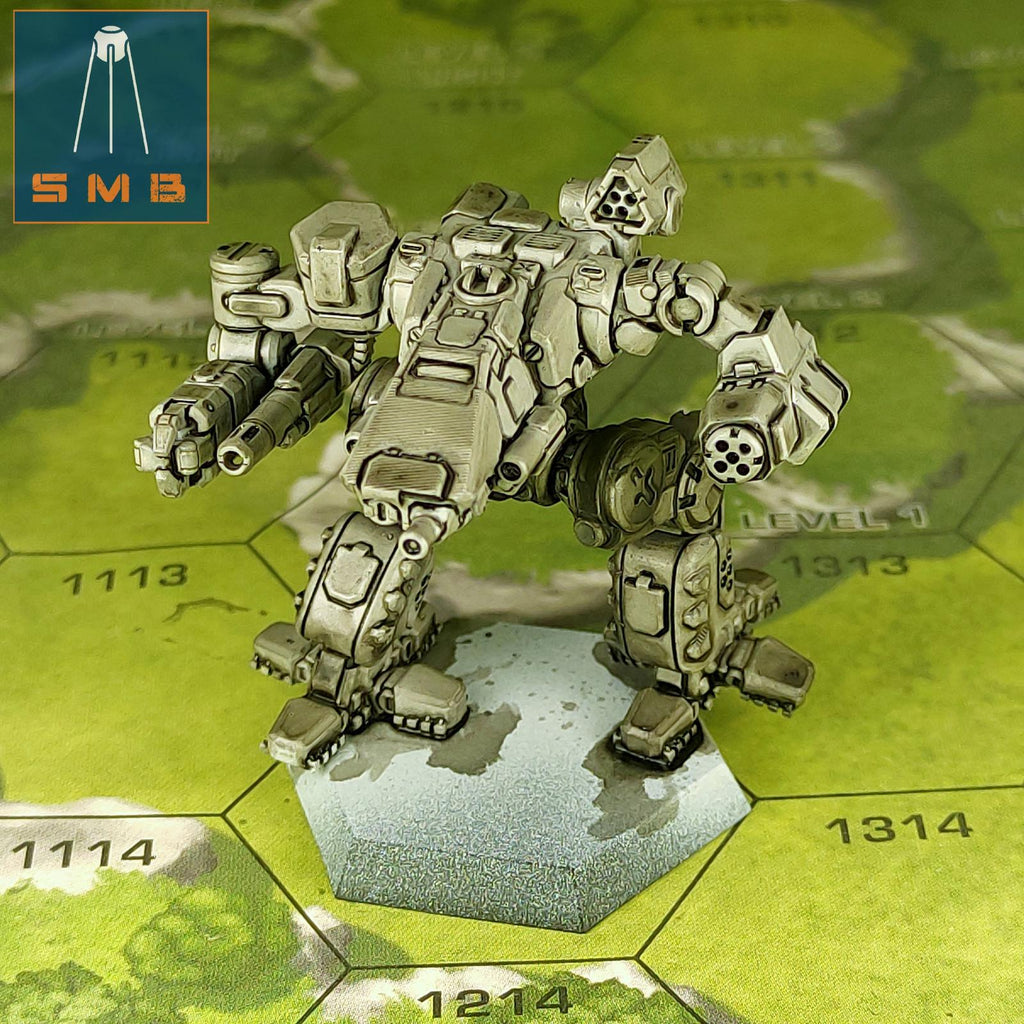Bushwacker BSW-X1 | Sir Mortimer Bombito | American Mecha | Compatible with BT and other 6mm Tabletop Wargames