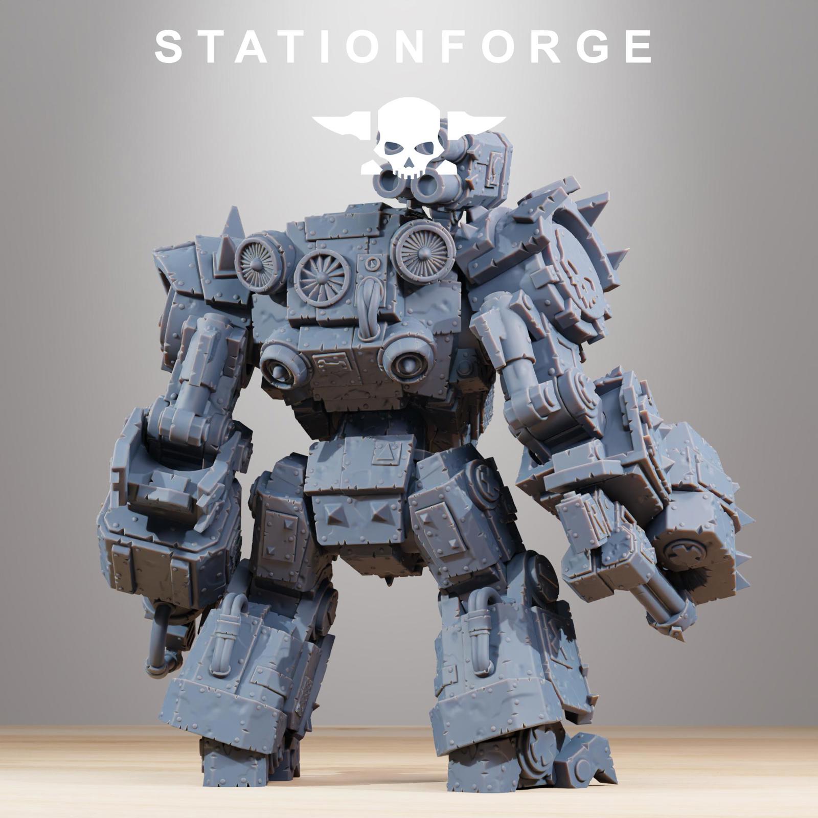 Station forge Orkaz Walkanator (BIG BOY) Proxy minitures Tabletop RPG Wargaming 130mm base