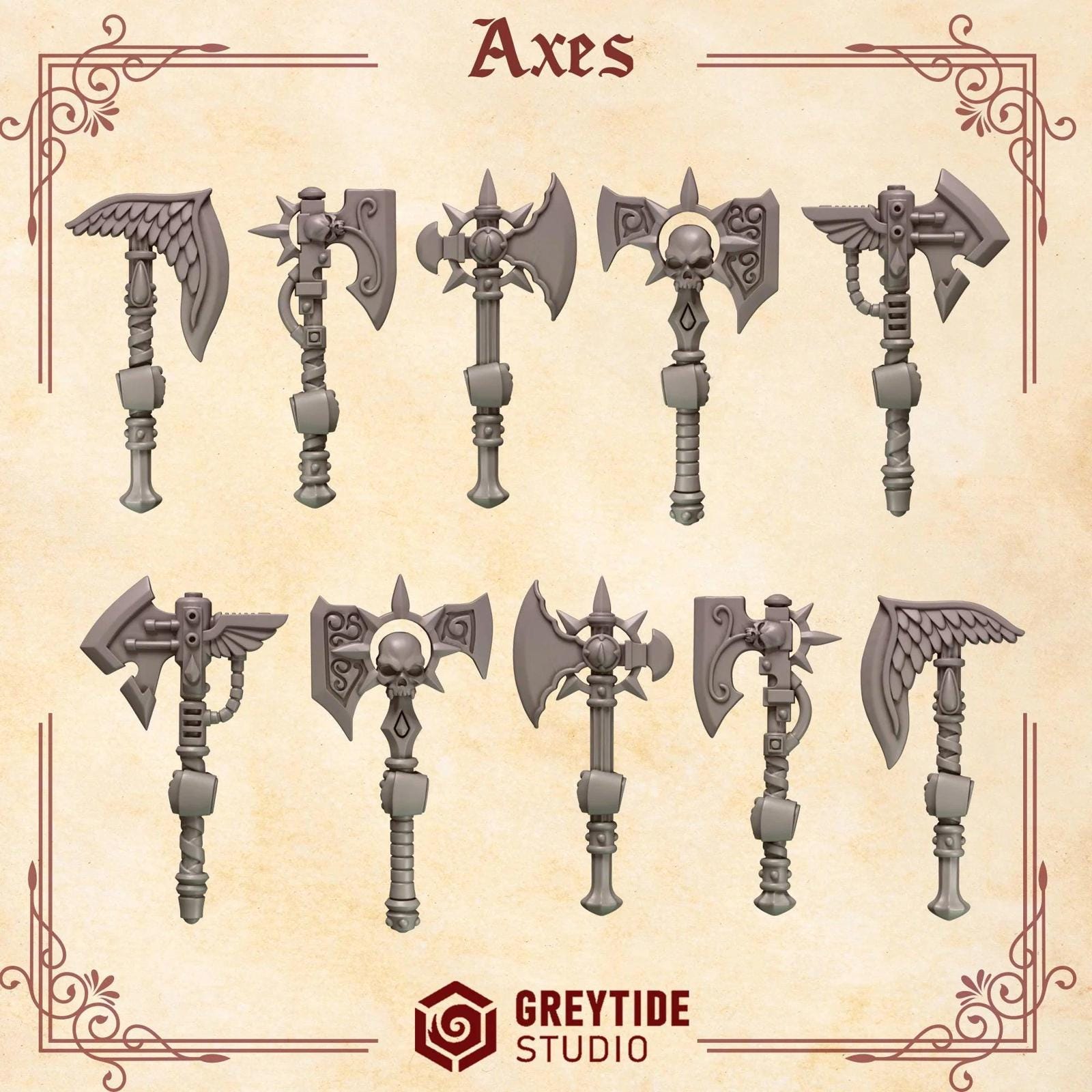 Crimson Lords Axes