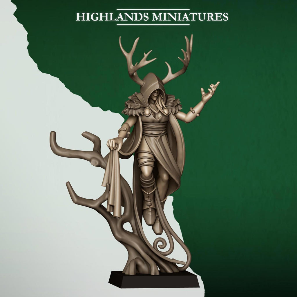 Forest Elf Druid - Call of the Wild Ferral Elves - Highland Miniatures