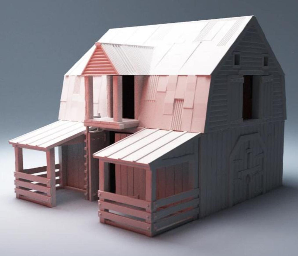 Urban Farmyard Barn – Modern City Building for MCP, Fallout, TWD – Corvus Games Terrain