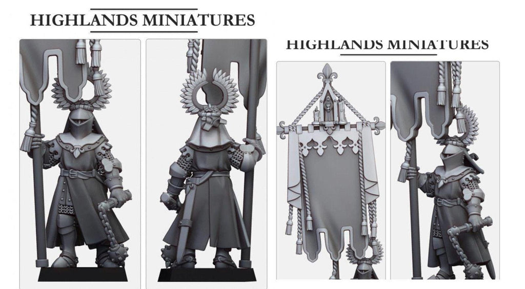 Gallia Battle Standard on Foot and mounted | Highlands Miniatures
