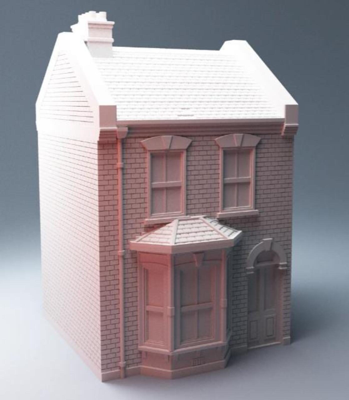 Urban English Terraced House  – Modern City Building for MCP, Fallout, TWD – Corvus Games Terrain