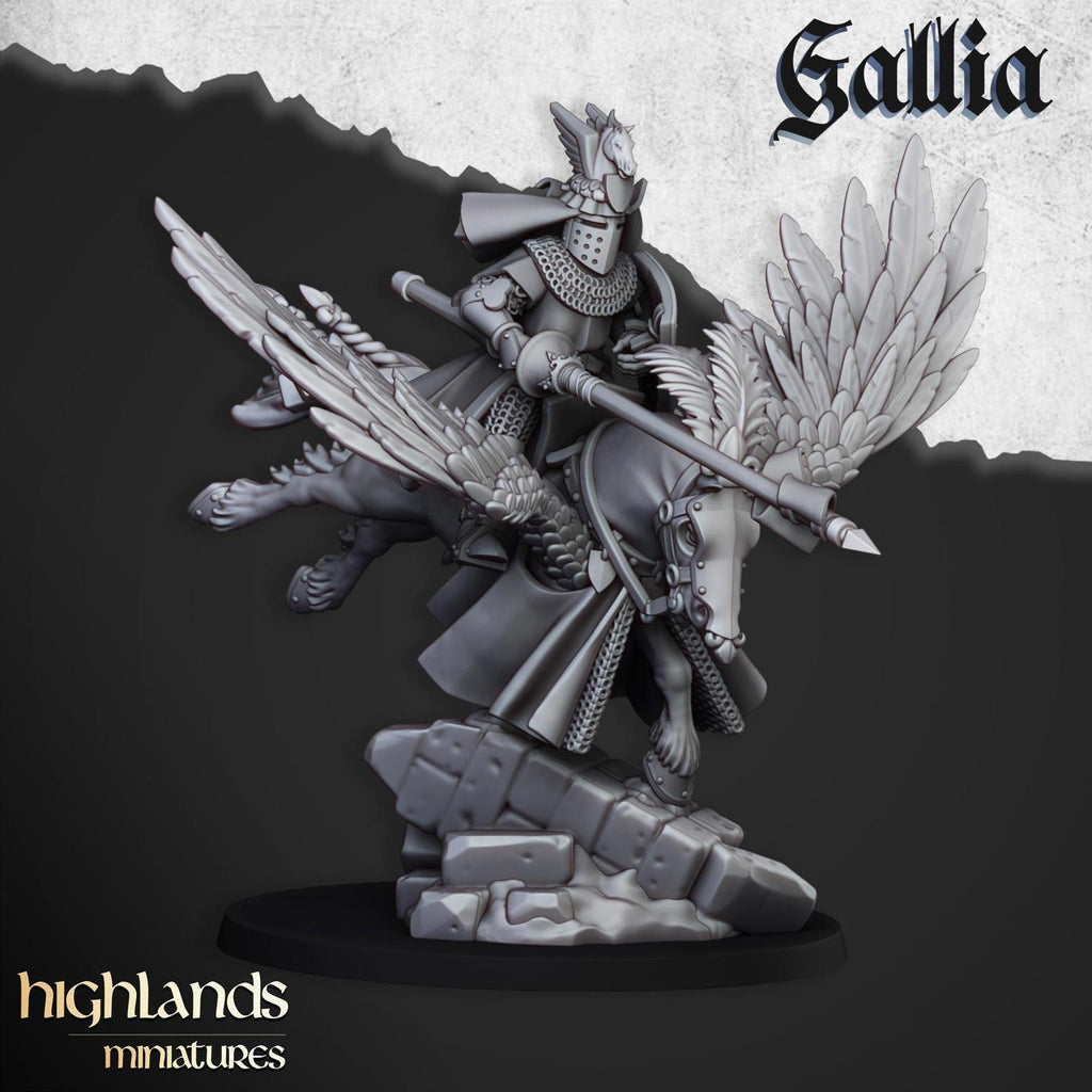 Gallia Knights on Pegasus | Highlands Miniatures