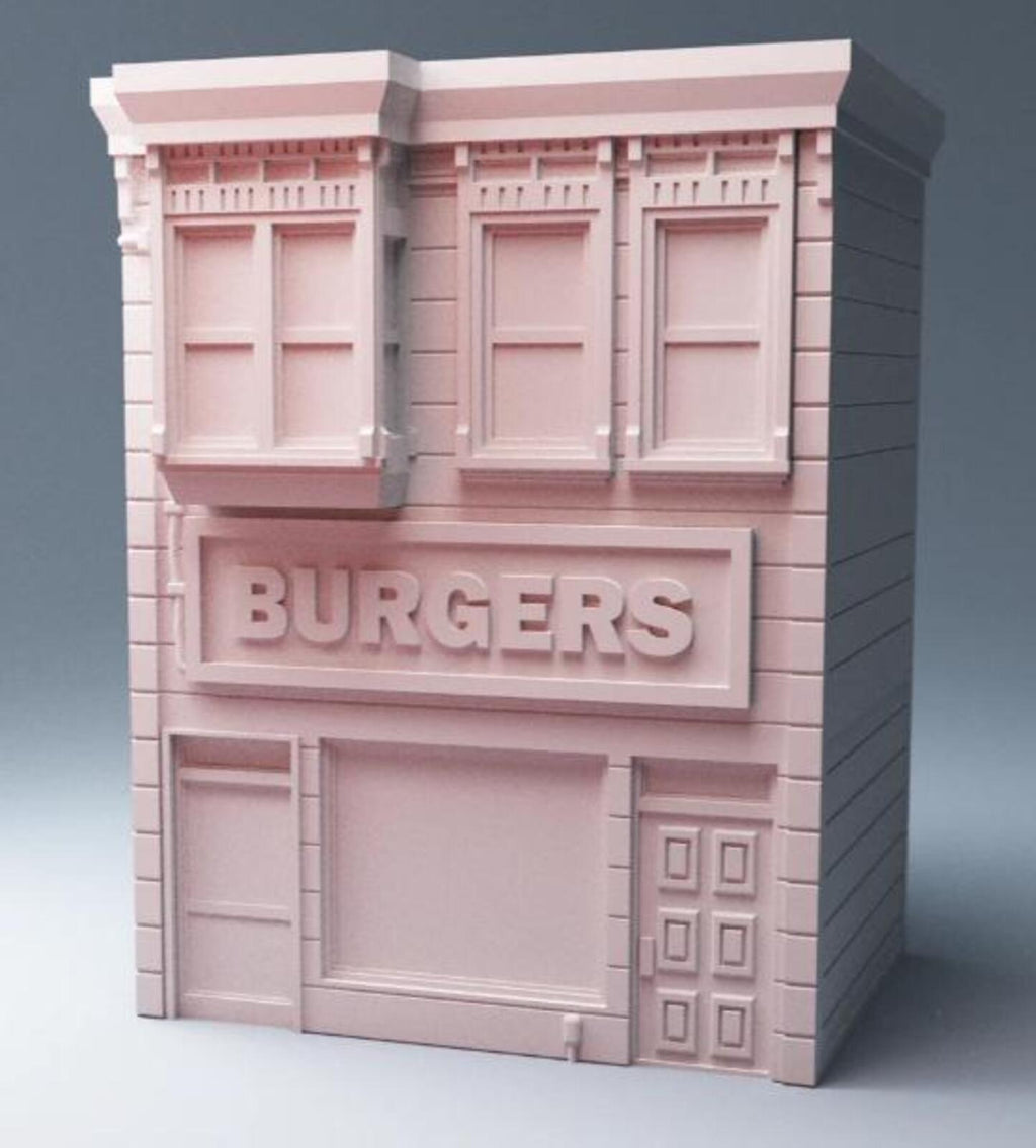 Urban Burger Restaurant – Modern City Building for MCP – Corvus Games Terrain